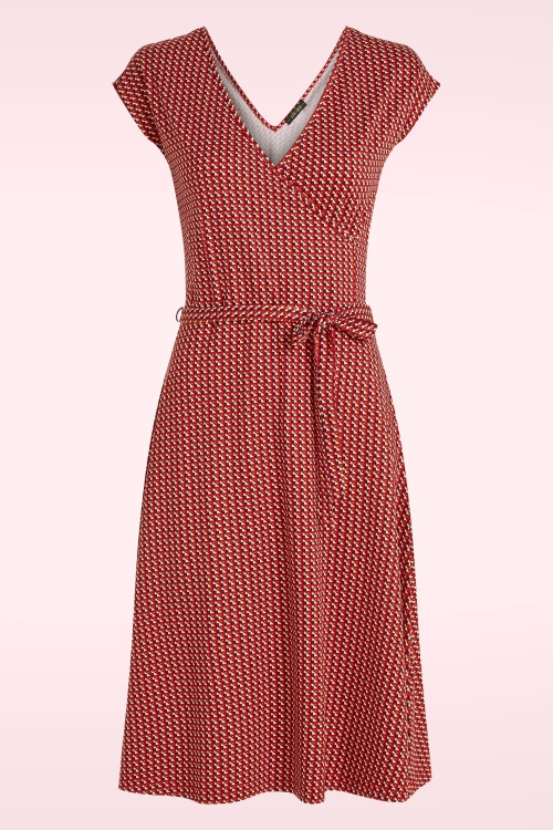 King Louie - Mira Bora Bora jurk in chili rood 2