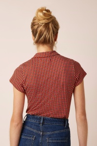 King Louie - Bora Bora blouse in chili rood 4