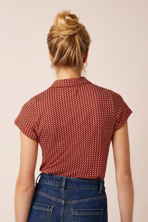 King Louie - Bora Bora blouse in chili rood 4