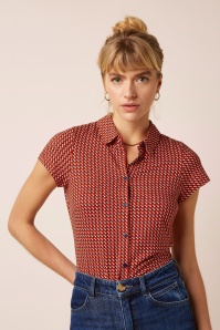 King Louie - Bora Bora blouse in chili rood