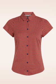 King Louie - Bora Bora blouse in chili rood 2
