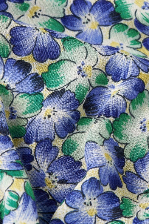 King Louie - Keeva Azores blouse in beacon blauw 3