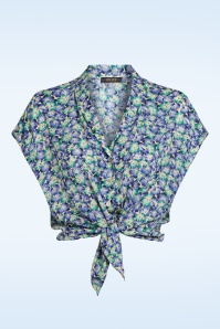 King Louie - Keeva Azores blouse in beacon blauw 2