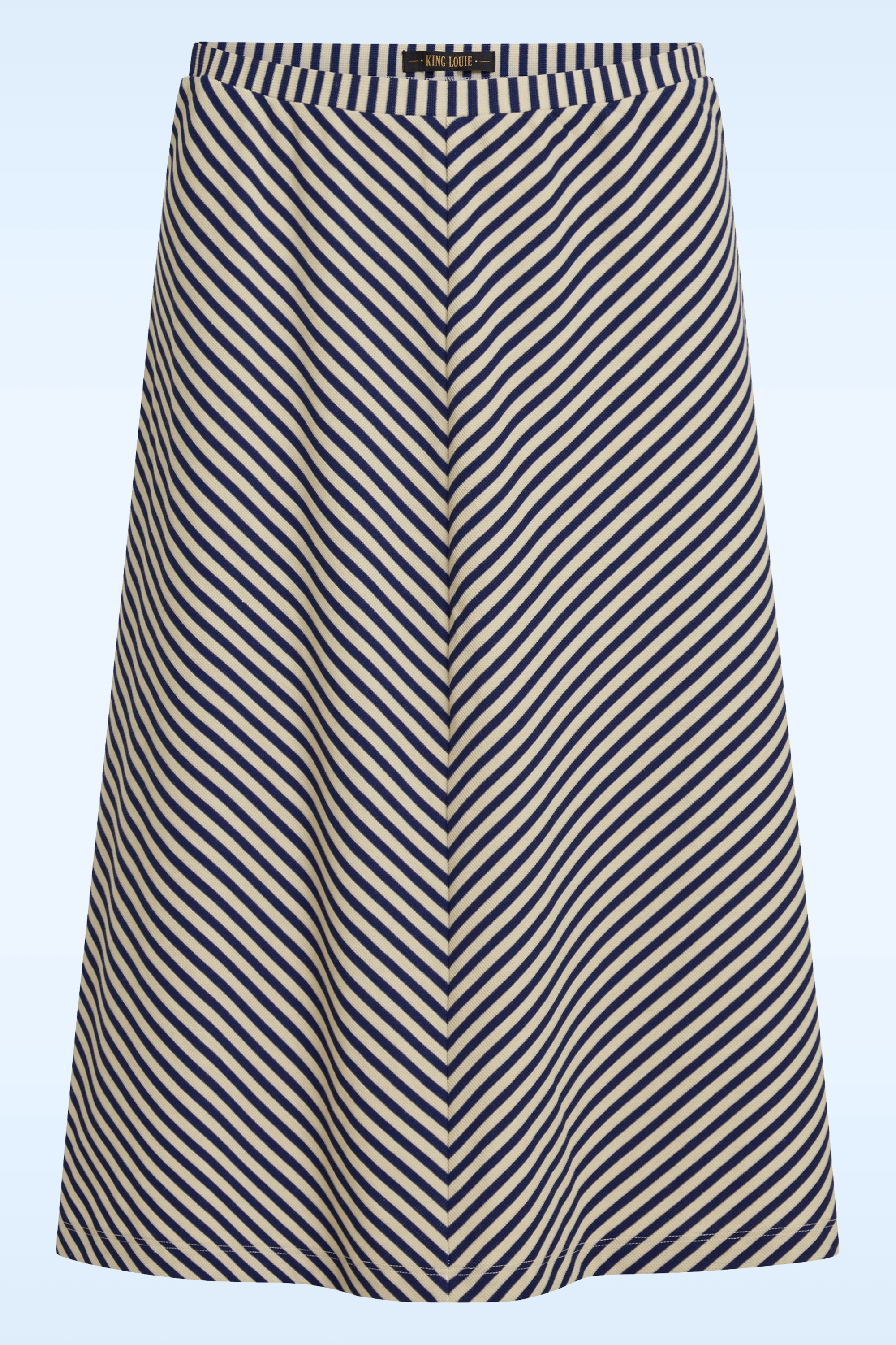 King Louie - Juno Panel Mariniere Stripe rok in beacon blauw 2