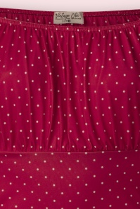 Vintage Chic for Topvintage - Topvintage exclusive ~ Belinda pin dot off-shoulder top in rood 2