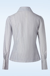 Femkit - Agnes Striped blouse in wit en marineblauw 3