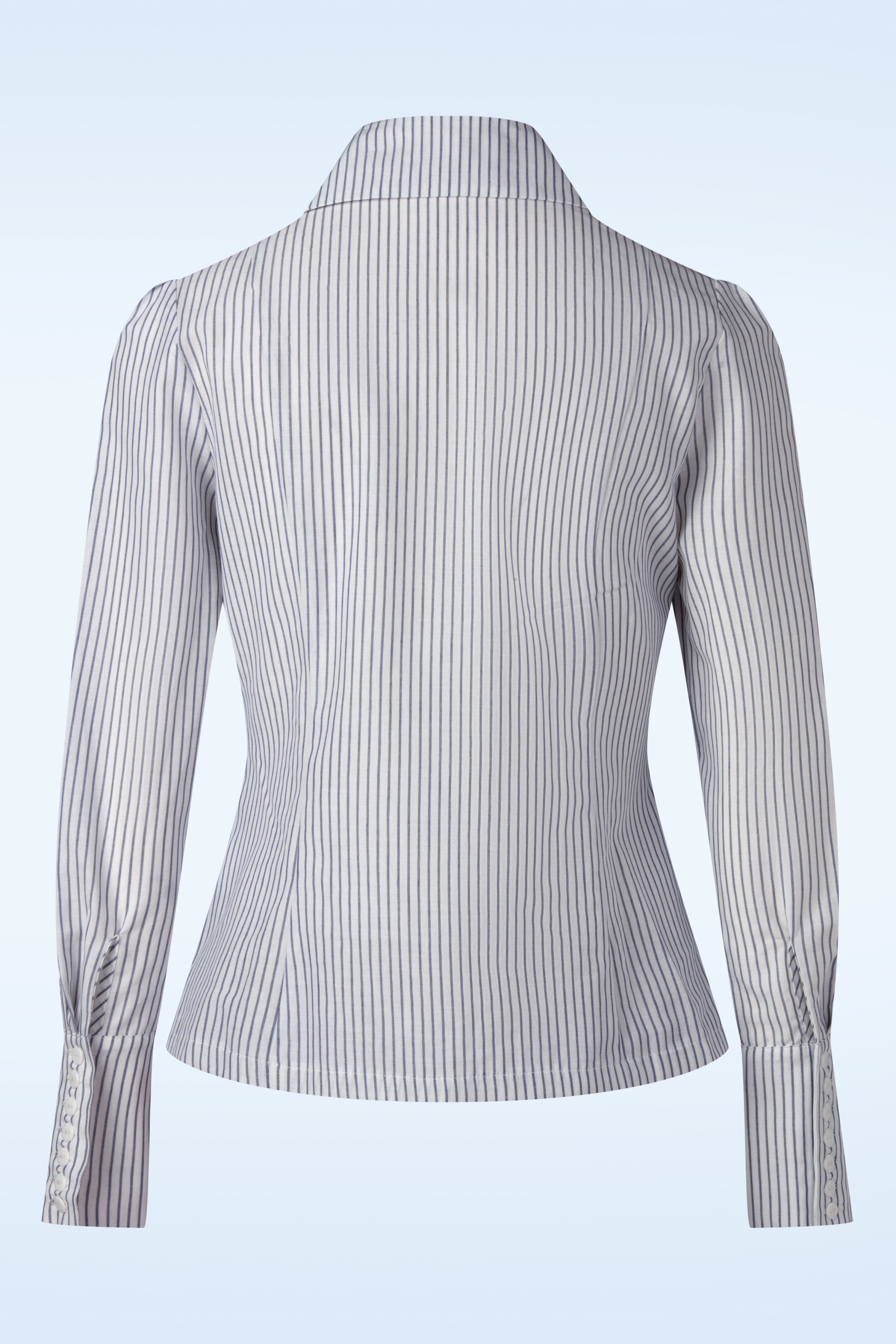 Femkit - Agnes Striped blouse in wit en marineblauw 3