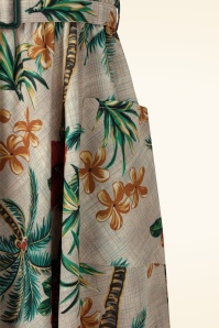 Rock N Romance - Suzy Tiki Palm jurk in beige en multi 5