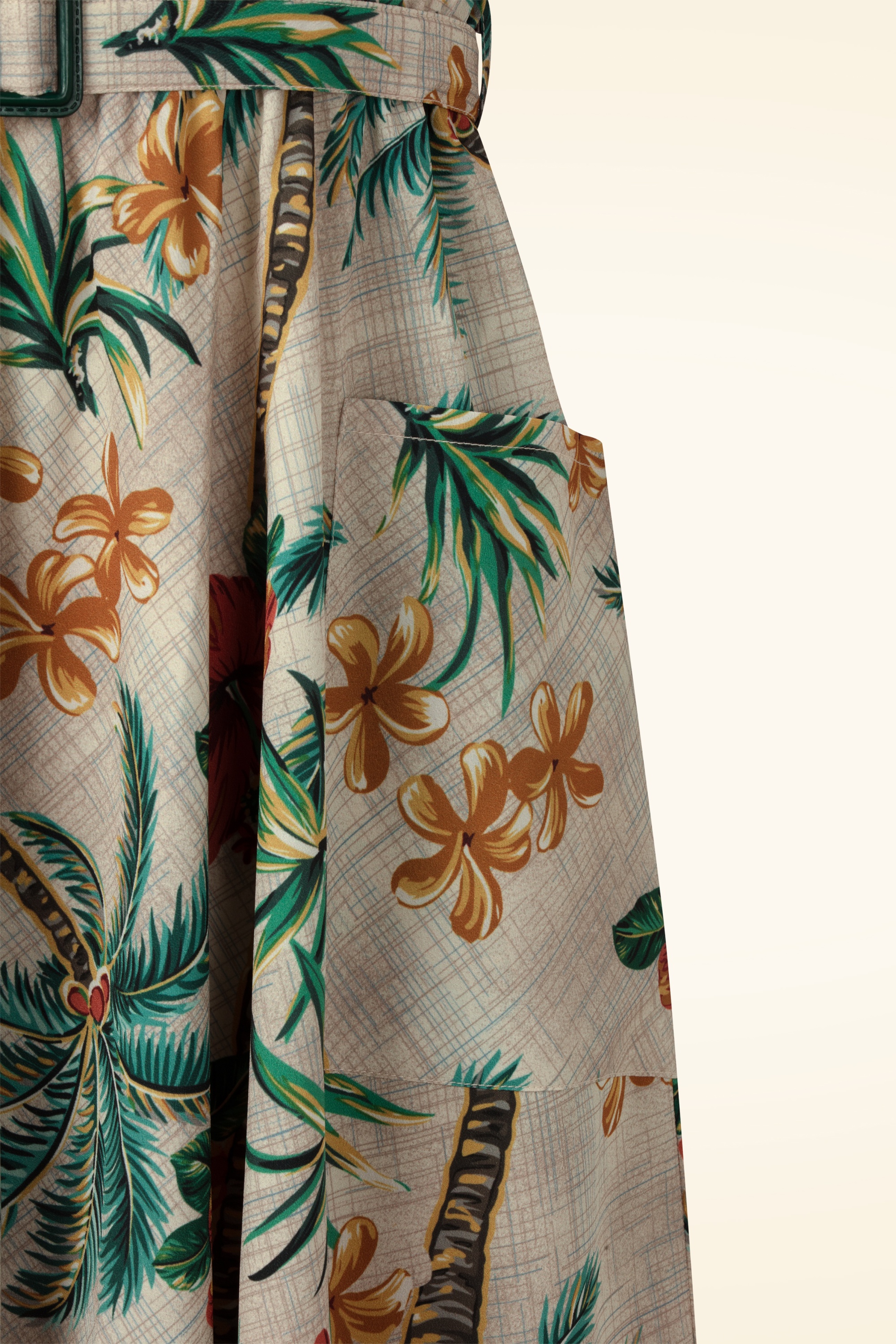 Rock N Romance - Suzy Tiki Palm jurk in beige en multi 5