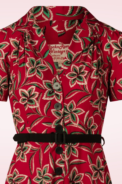 Rock N Romance - Charlene Carnival jurk in rood en multi 2