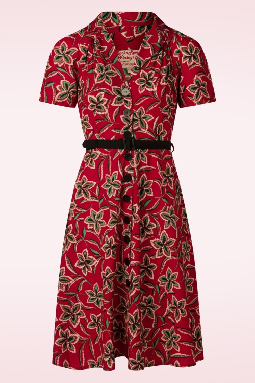 Rock N Romance - Charlene Carnival jurk in rood en multi