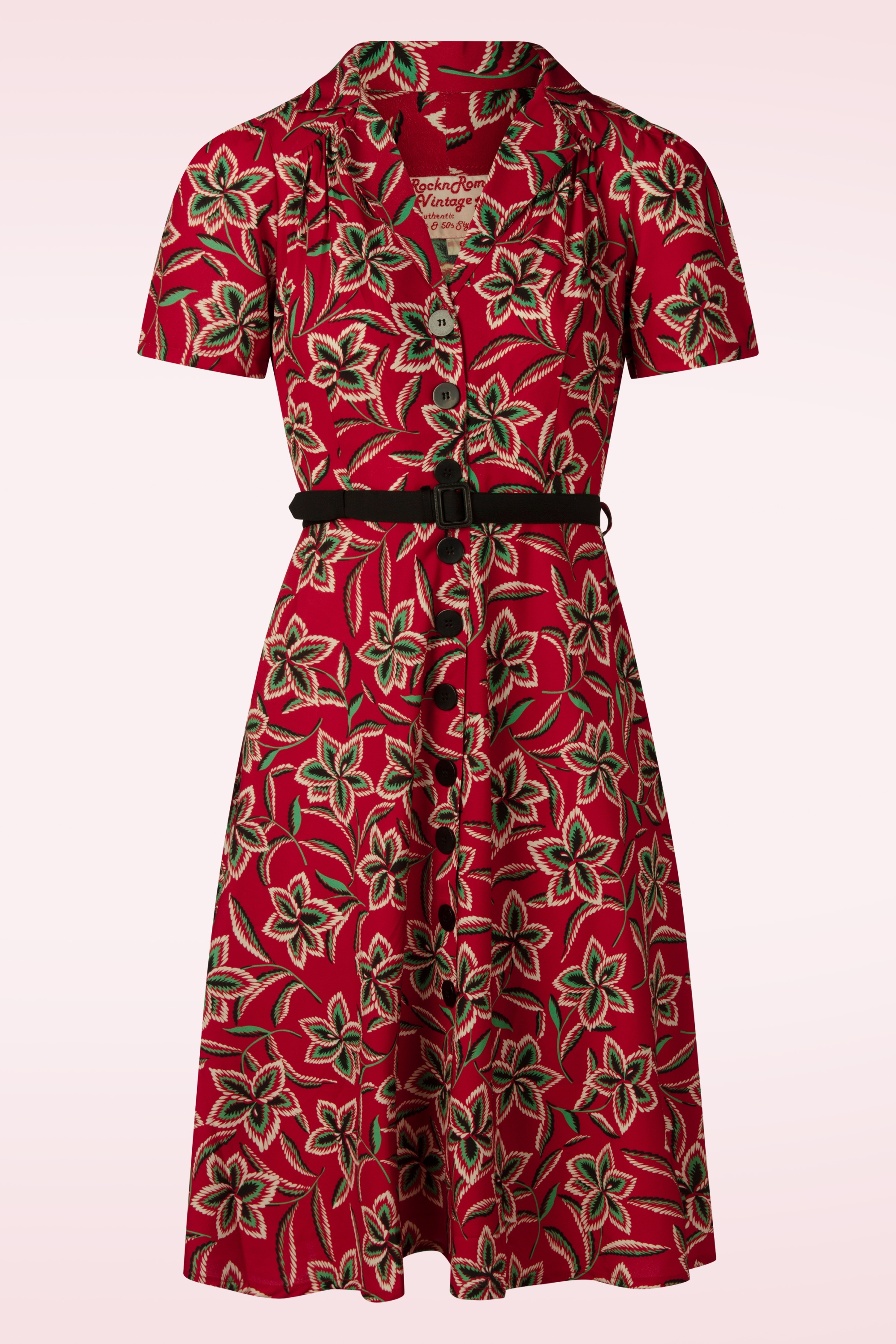 Rock N Romance - Charlene Carnival jurk in rood en multi