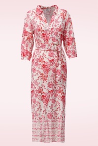 K-Design - Sakura Blossom maxi jurk in crème en roze 2