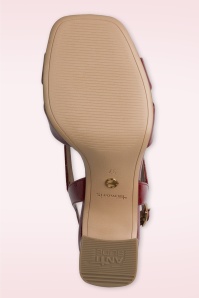 Tamaris - Madeline sandaaltjes met blokhak in bloedrood 3