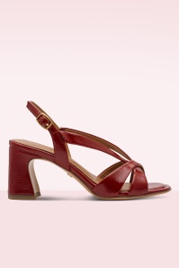 Tamaris - Madeline sandaaltjes met blokhak in bloedrood