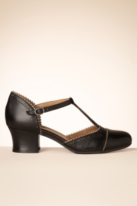 Miz Mooz - Fernie T-Strap pumps in zwart en crème