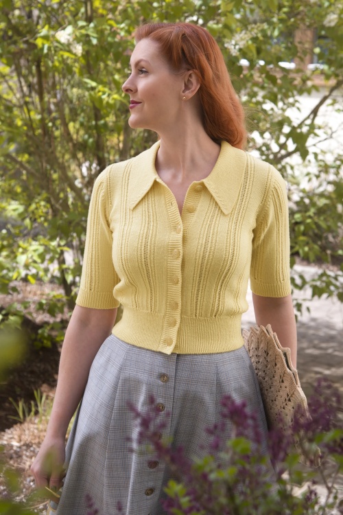 Emmy Design - The Non Contrast gebreid vest in zachtgeel