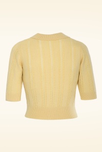 Emmy Design - The Non Contrast gebreid vest in zachtgeel 4