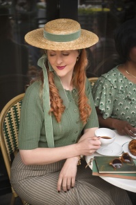 Emmy Design - The Non Contrast gebreid vest in saliegroen