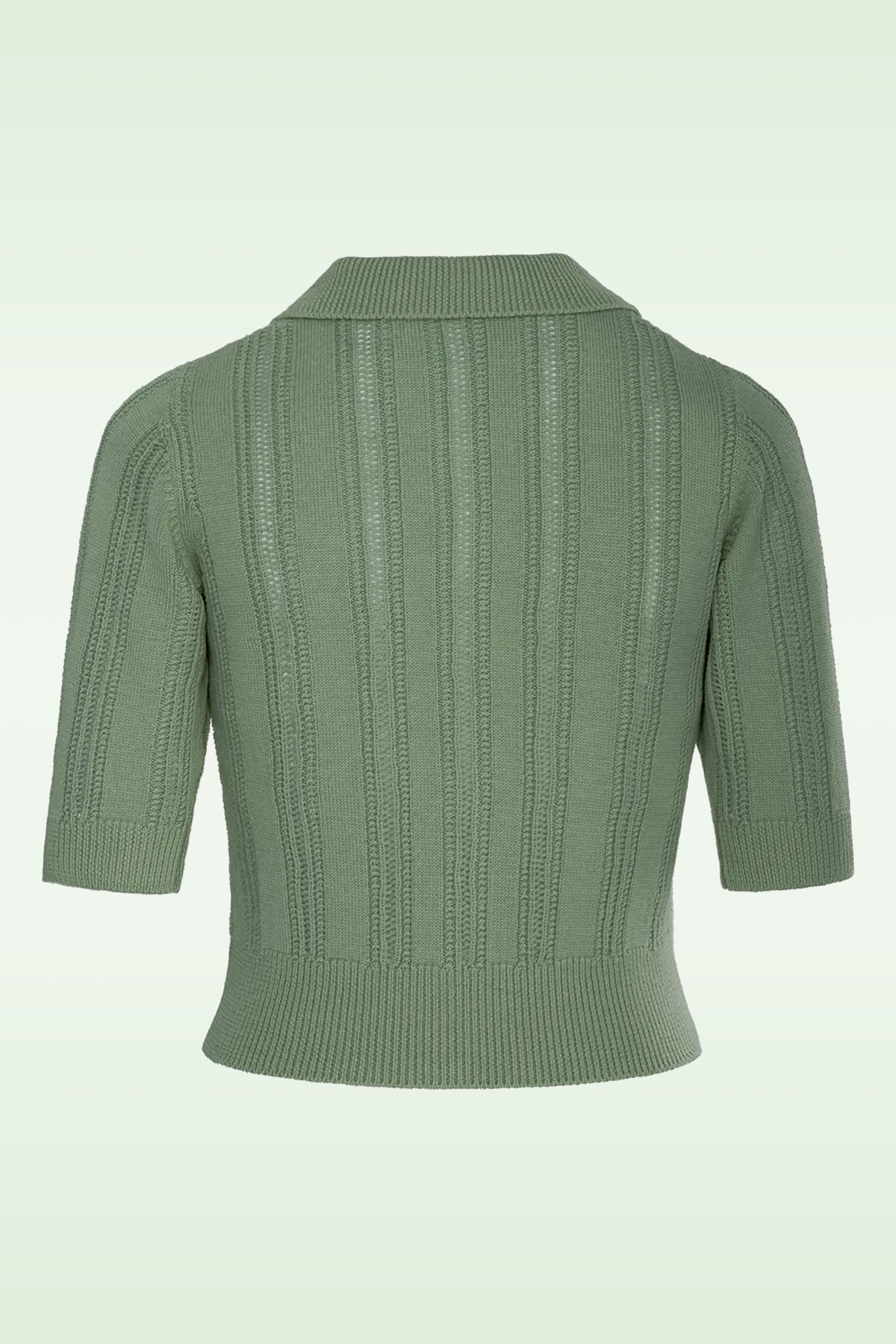 Emmy Design - The Non Contrast gebreid vest in saliegroen 4