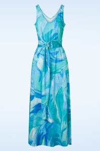 K-Design - Lucia maxi jurk in blauw 2