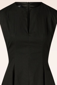 Femkit - Ava katoenen swing jurk in zwart 2