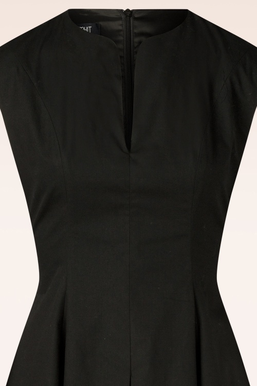 Femkit - Ava katoenen swing jurk in zwart 2