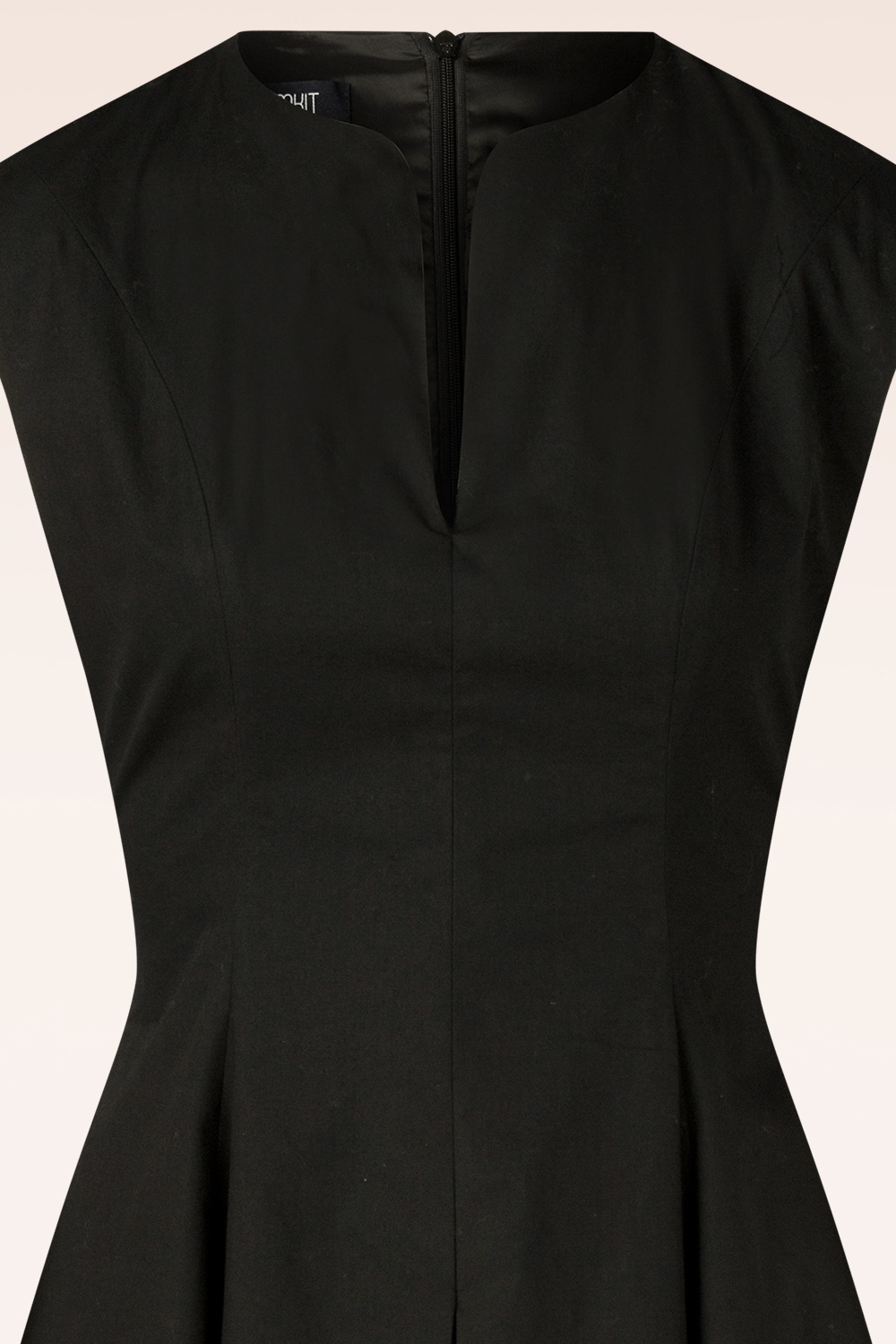 Femkit - Ava katoenen swing jurk in zwart 2