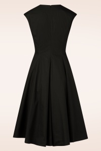 Femkit - Ava katoenen swing jurk in zwart 3