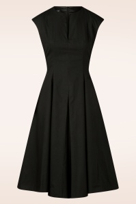 Femkit - Ava katoenen swing jurk in zwart