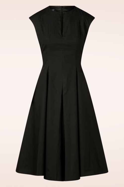 Femkit - Ava katoenen swing jurk in zwart
