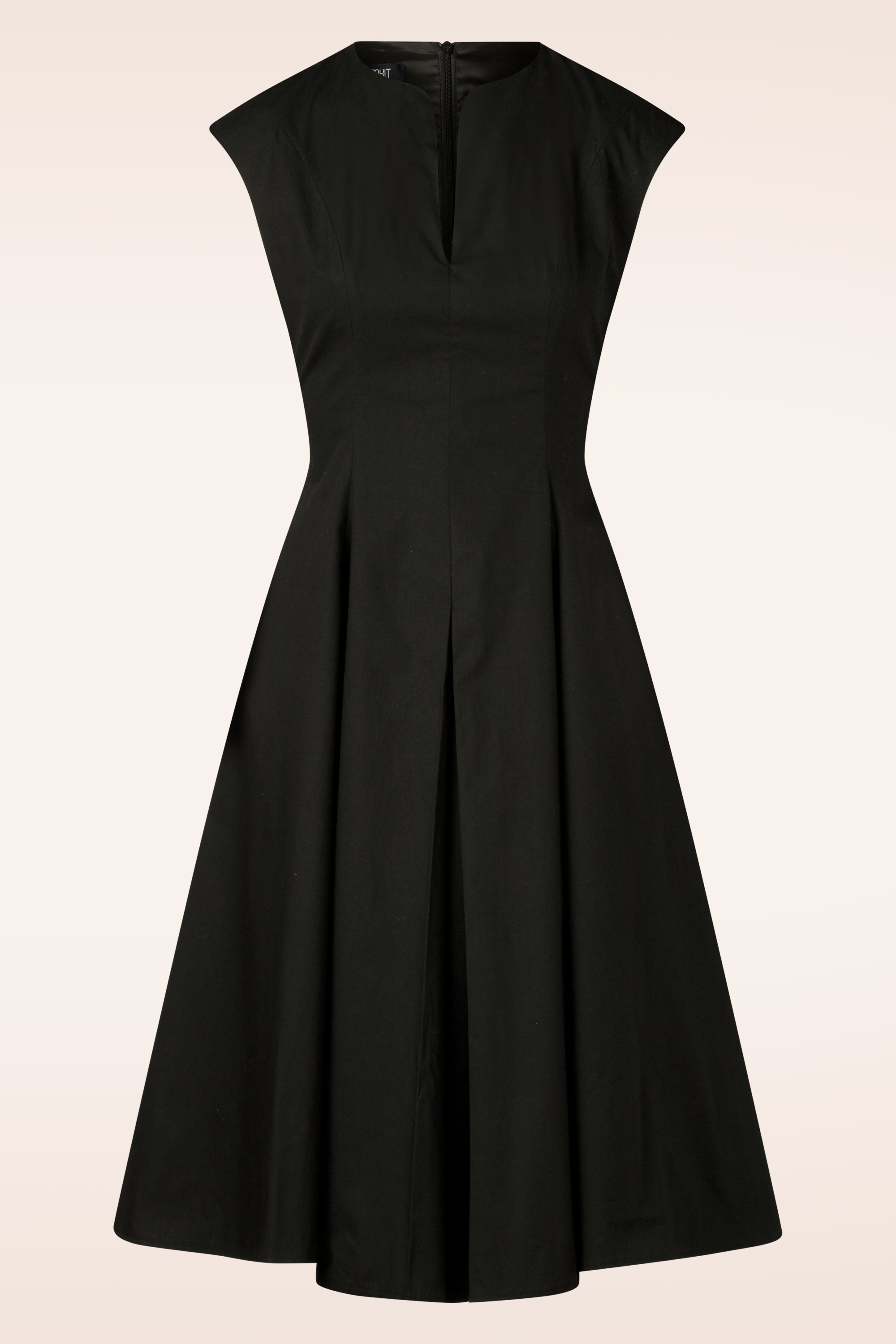 Femkit - Ava katoenen swing jurk in zwart