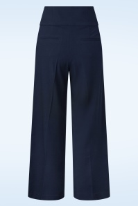 Femkit - Bonny pantalon met hoge taille in marineblauw 3