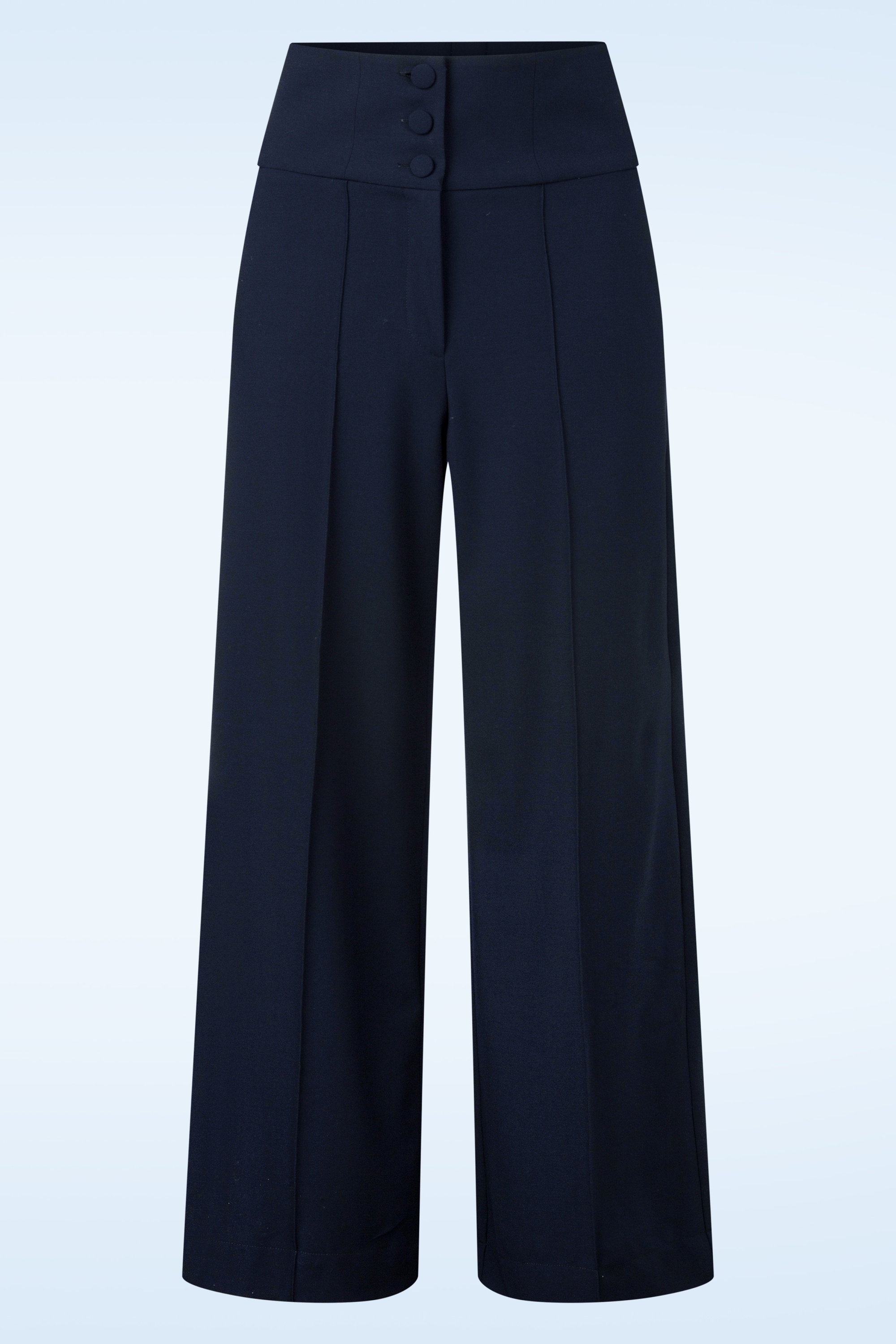 Femkit - Bonny pantalon met hoge taille in marineblauw