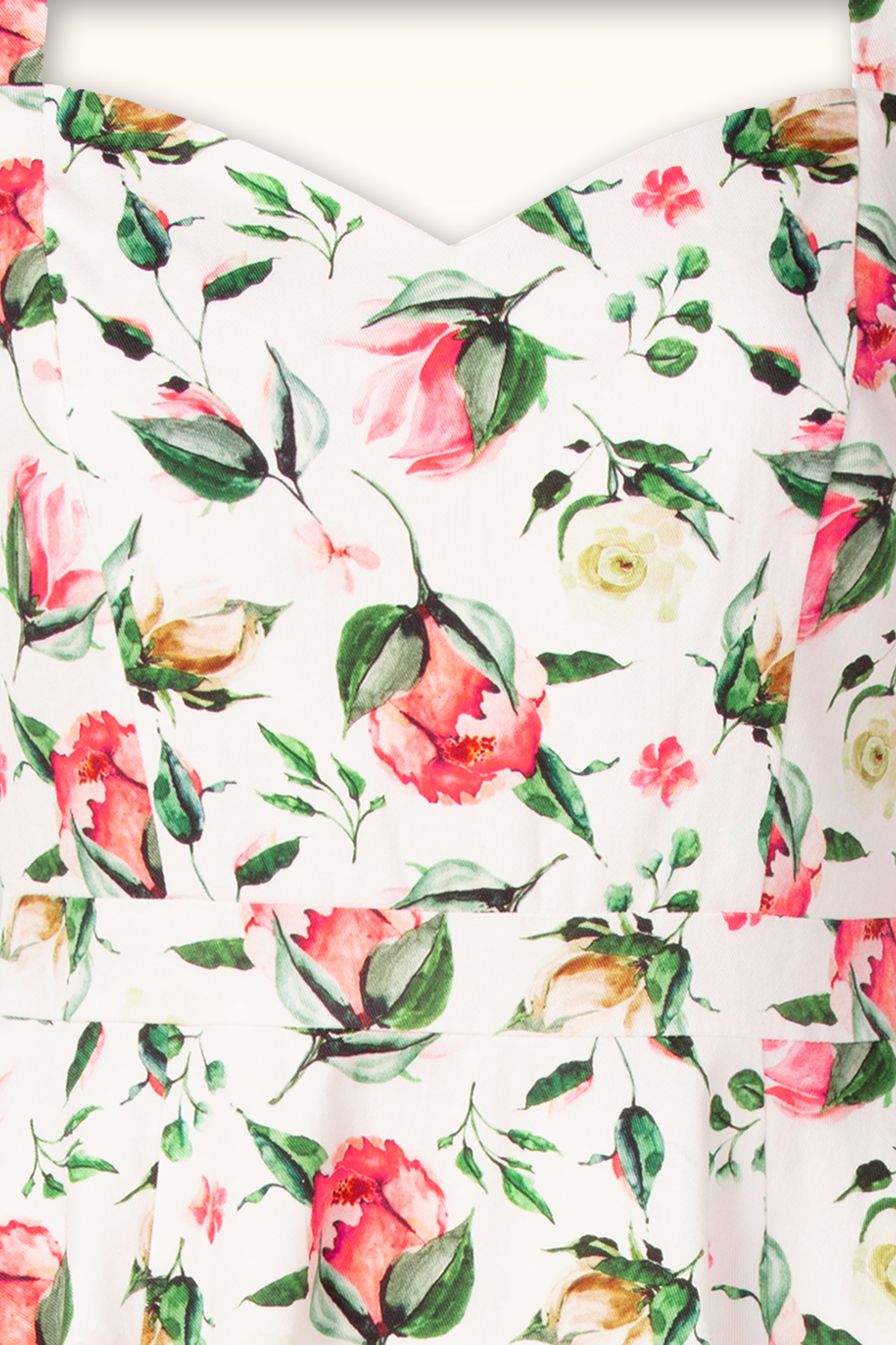 Topvintage Boutique Collection - Topvintage Exclusive ~ Ella Floral swing jurk in wit en multi 6