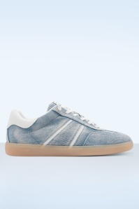 Tamaris - Skyline Canvas sneakers in licht denimblauw