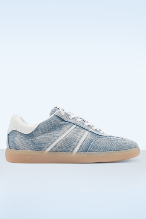 Tamaris - Skyline Canvas sneakers in licht denimblauw