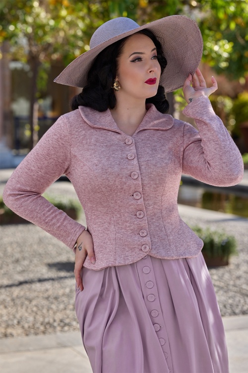 Miss Candyfloss - Naelle Pia gebreide blazer in roze