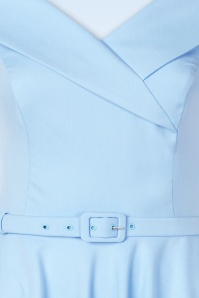 Vintage Diva  - Topvintage exclusive ~ The Aurelia swing jurk in luchtblauw 4