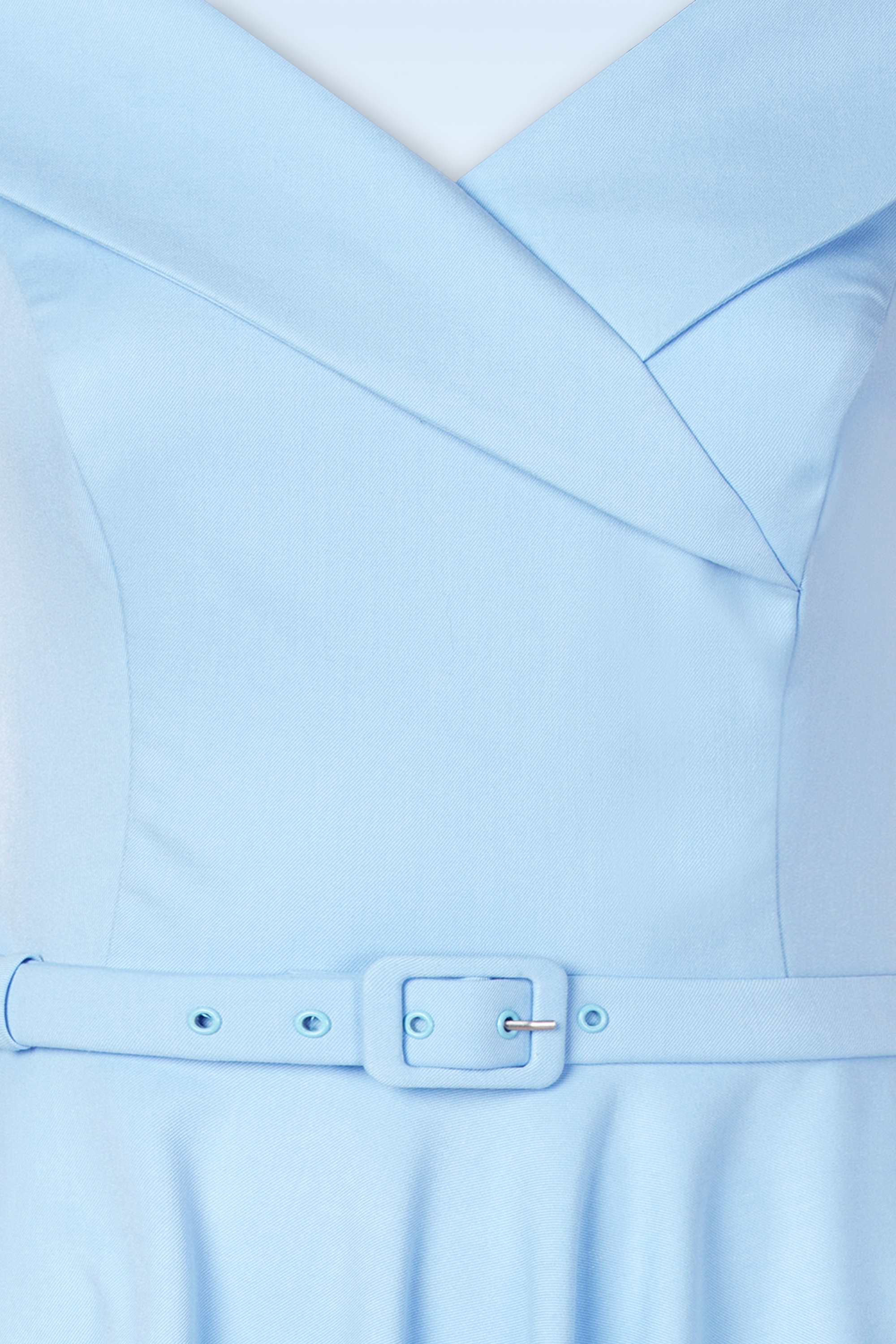 Vintage Diva  - Topvintage exclusive ~ The Aurelia swing jurk in luchtblauw 4