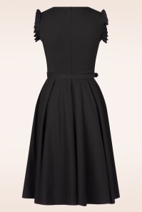 Vintage Diva  - Topvintage exclusive ~ The Gianna swing jurk in zwart 7