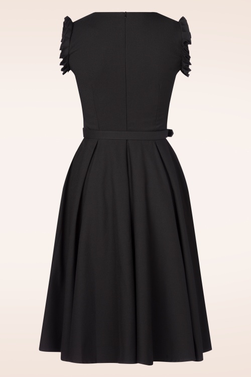 Vintage Diva  - Topvintage exclusive ~ The Gianna swing jurk in zwart 7