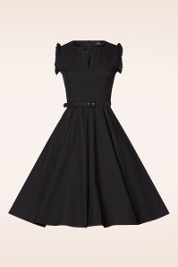 Vintage Diva  - Topvintage exclusive ~ The Gianna swing jurk in zwart 6