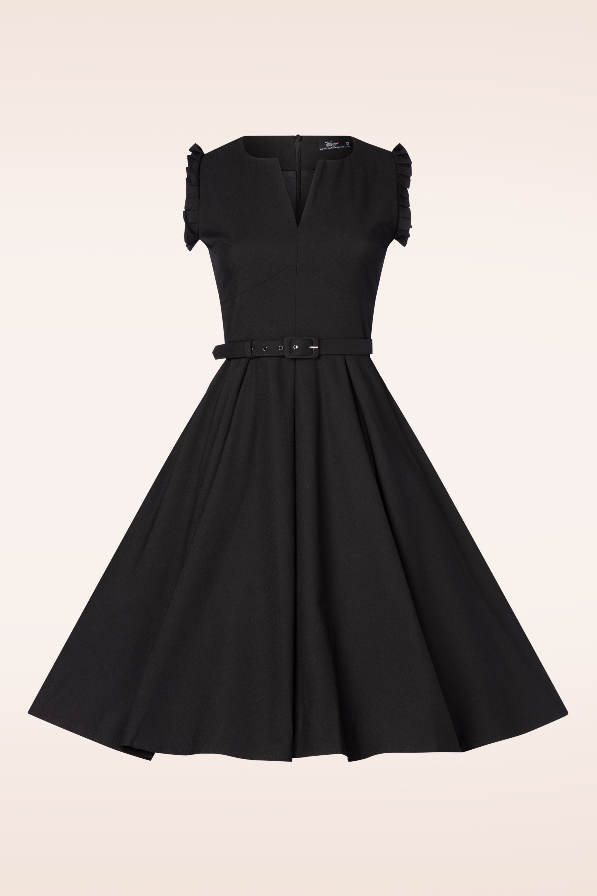 Vintage Diva  - Topvintage exclusive ~ The Gianna swing jurk in zwart 6