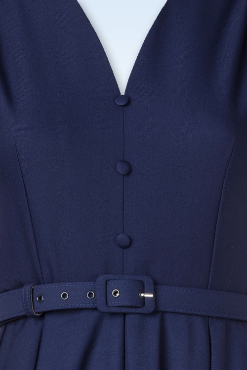 Vintage Diva  - Topvintage exclusive ~ The Fiorella swing jurk in navy 3