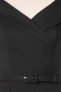 Vintage Diva  - Topvintage exclusive ~ The Aurelia pencil jurk in zwart 3