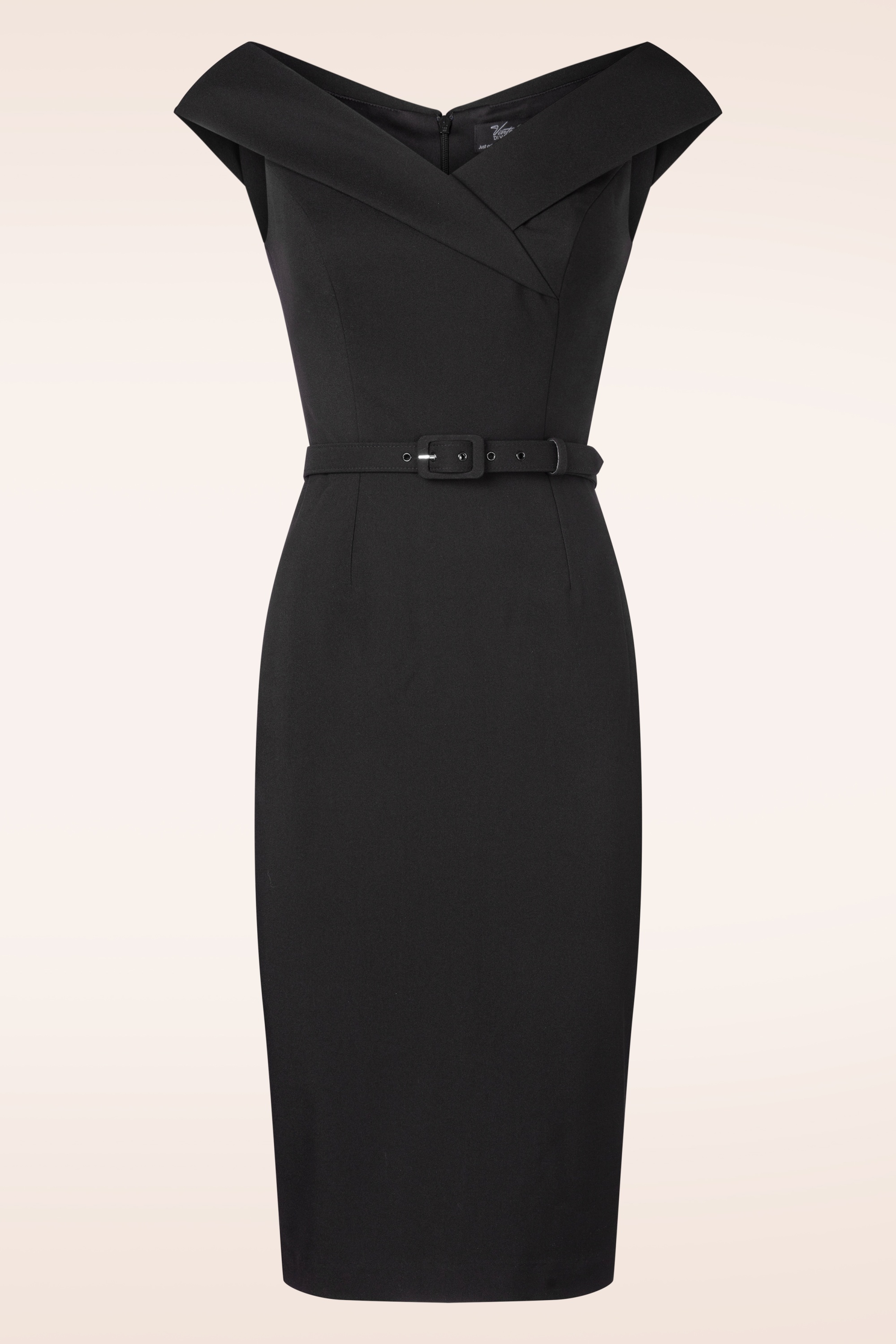 Vintage Diva  - Topvintage exclusive ~ The Aurelia pencil jurk in zwart 2