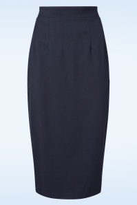 Vintage Diva  - Topvintage exclusive ~ The Lana Lynn pencil rok in navy 3