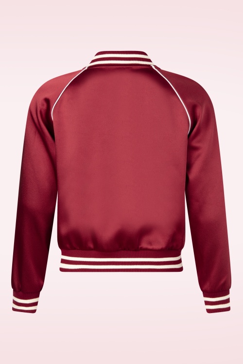 Topvintage Boutique Collection - Topvintage exclusive ~ Gigi bomber jack in bordeauxrood 6