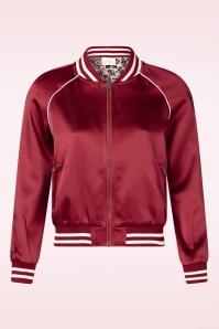 Topvintage Boutique Collection - Topvintage exclusive ~ Gigi bomber jack in bordeauxrood 2